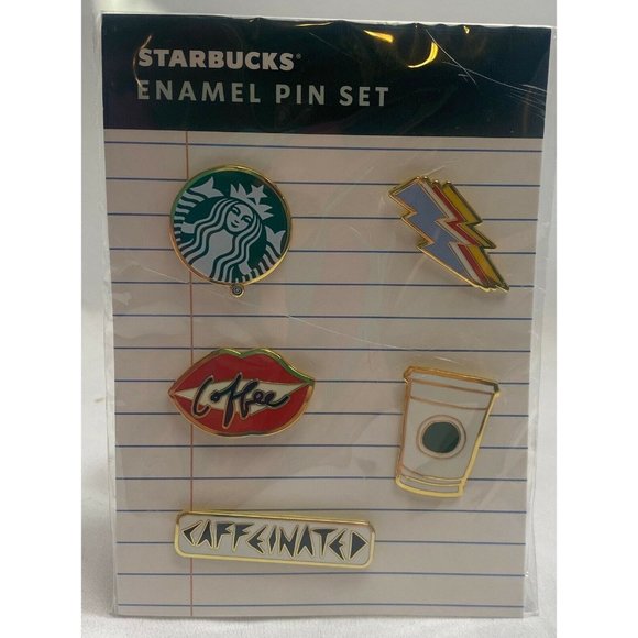 Starbucks Coffee Enamel Pin Set/5 Mermaid Cup Lip New 2020 Summer Back to School - Picture 1 of 3